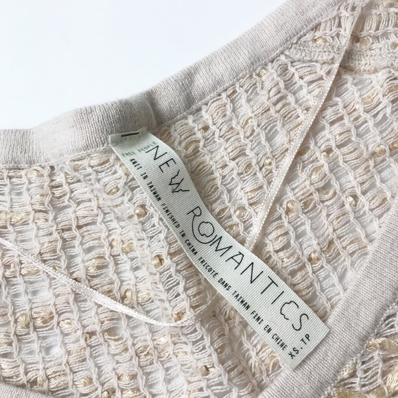 FREE PEOPLE Blush Gold Knit Sweater - Picture 5 of 6